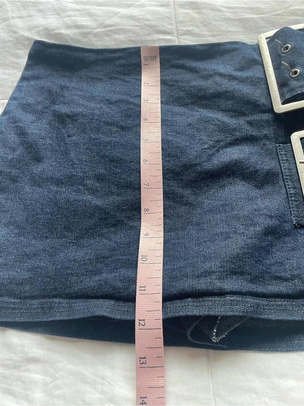 Silence + Noise Urban Outfitters Sophia Dark Wash Double Buckle Micro Skort Y2K